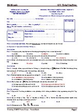 Đề kiểm tra chất lượng giữa học kỳ I năm 2016  2017 môn Hóa học 10